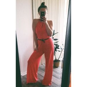 Lauren Ralph Lauren | Coral Halter Jumpsuit